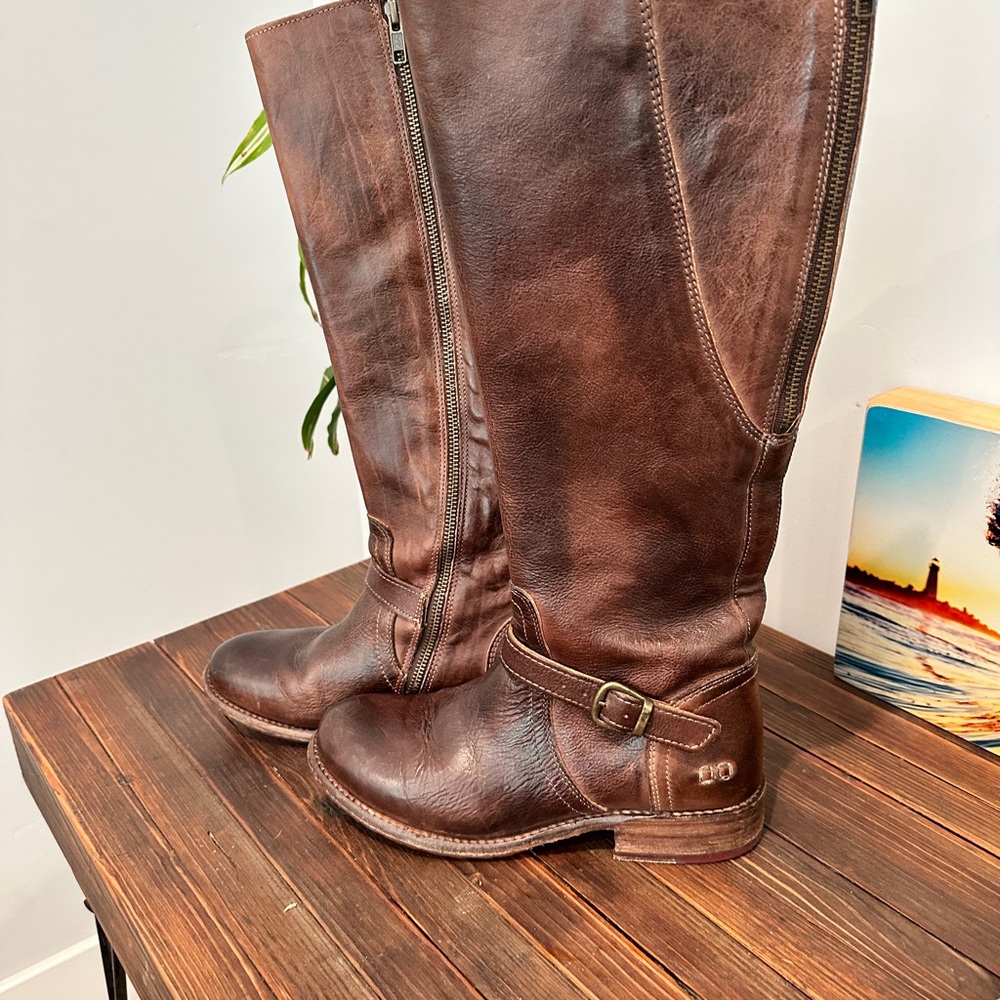 Bed Stu Dark Brown Leather Tall Boots